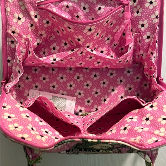 Vera Bradley Priscilla pink floral quilted bowler retired bag - Picture 7 of 9
